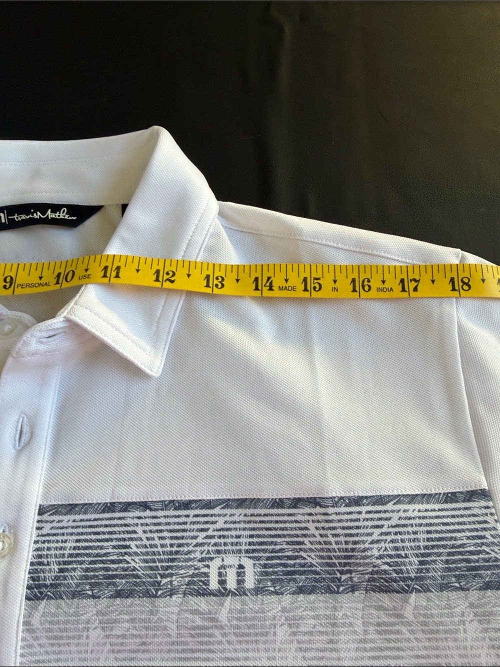 TravisMathew Men’s White Chest Stripe Performance Golf Polo L - Picture 10 of 11